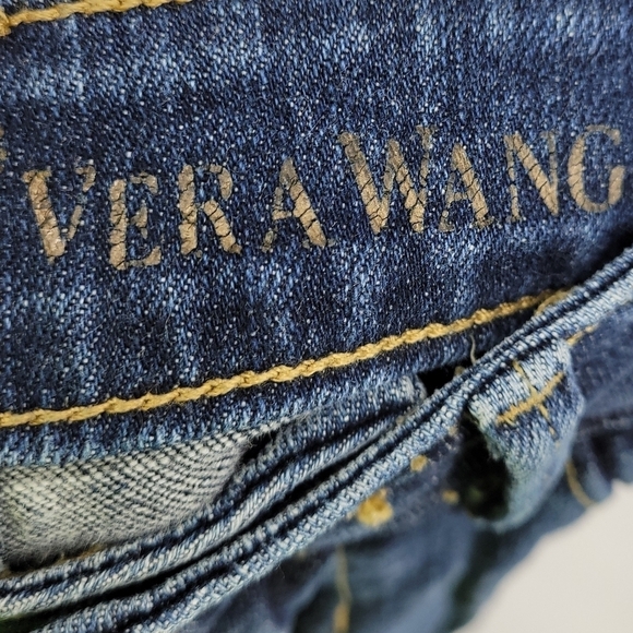 Simply Vera Vera Wang Women's Mid-Rise Straight Leg Blue Denim Jeans Size 8 - Picture 5 of 12